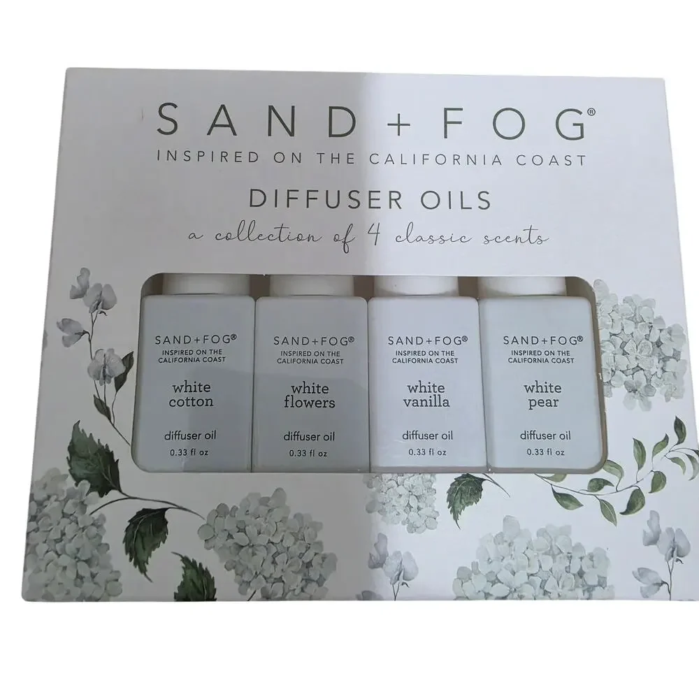 Sand + Fog Fragrance Diffuser Oil Set of four Inspired on the California Coast 1